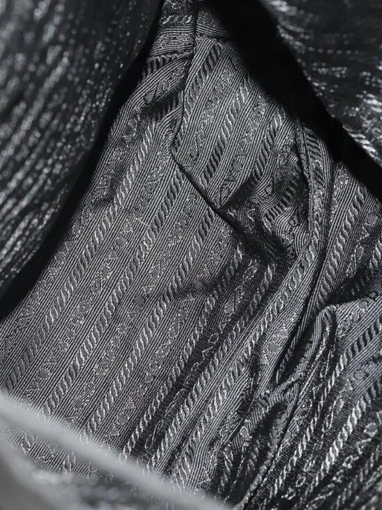 PRADA Backpack Nylon Black Silver Auth 174569 main image 14